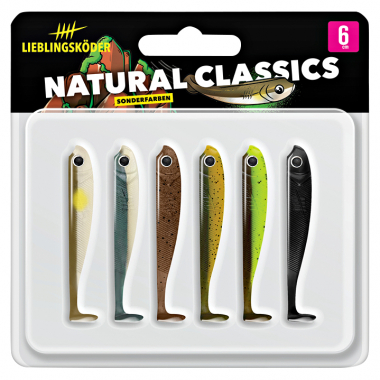 Lieblingsköder Gummifisch Barschköder (6 cm, Mixpaket Natural/Firetail)