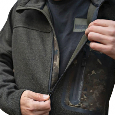 Nash Zero Tolerance Nordic Fleece Zipped Jumper Unisex (Oliv/Camouflage)