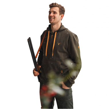 OS Trachten Herren Zawul Sweatshirtjacke 1/1 Arm Herren (Trachtengrün)