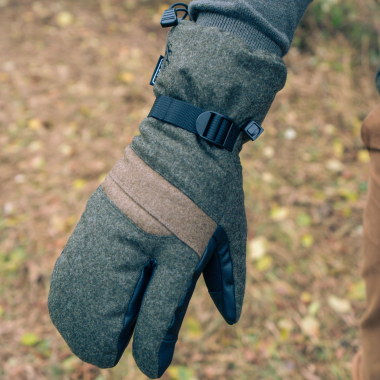 Ostermayer Jagd 3-Finger Handschuhe Unisex (Oliv)