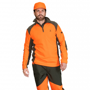 Percussion Fleece Sweater (khaki/orange)