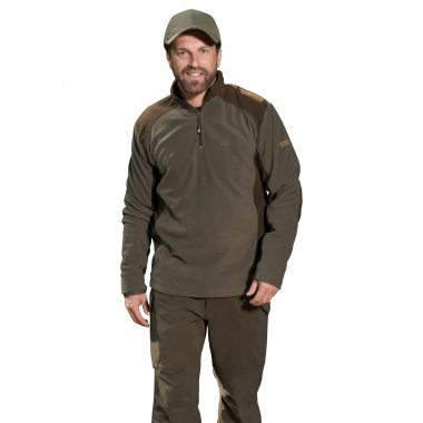 Percussion Fleece Sweater (oliv/braun)