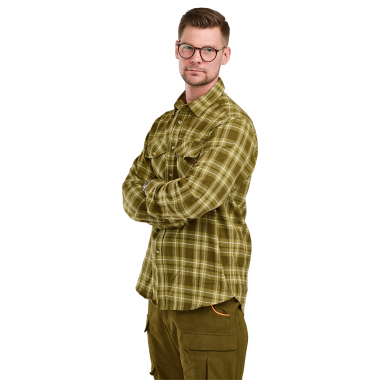 Pinewood Herren Flanell Hemd Härjedalen (Oliv)