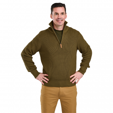 Pinewood Herren Strick Sweater Philip (Olive Green)
