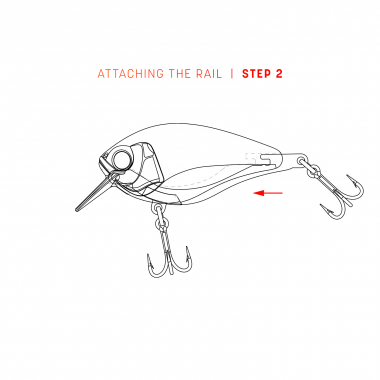 Probaits Rail: SMTX-H Crankbait mit BKK Spear 21 UVO #6 Drillingen