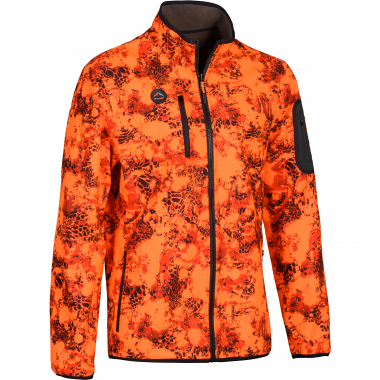 ProHunt Drahthaar Winddichte Wende-Fleecejacke Herren (Braun/Viper Blaze)