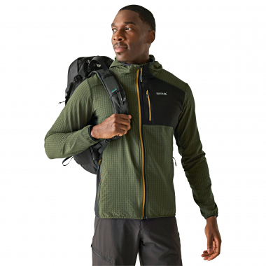 Regatta Alven Fleecejacke Herren (Dark Khaki/Black)