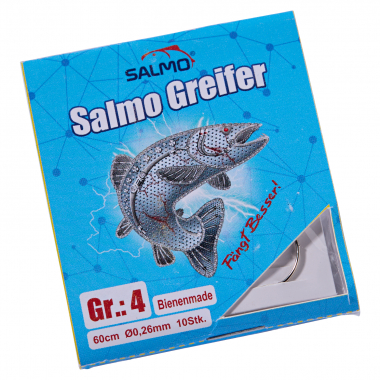 Salmo Greifer Vorfachhaken Bienenmade (60 cm)