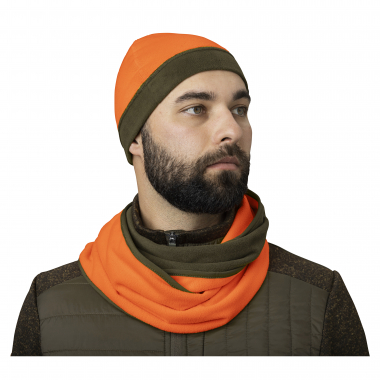 Seeland Reversible Fleece Schal Unisex (Pine Green/Hi-Vis Orange)