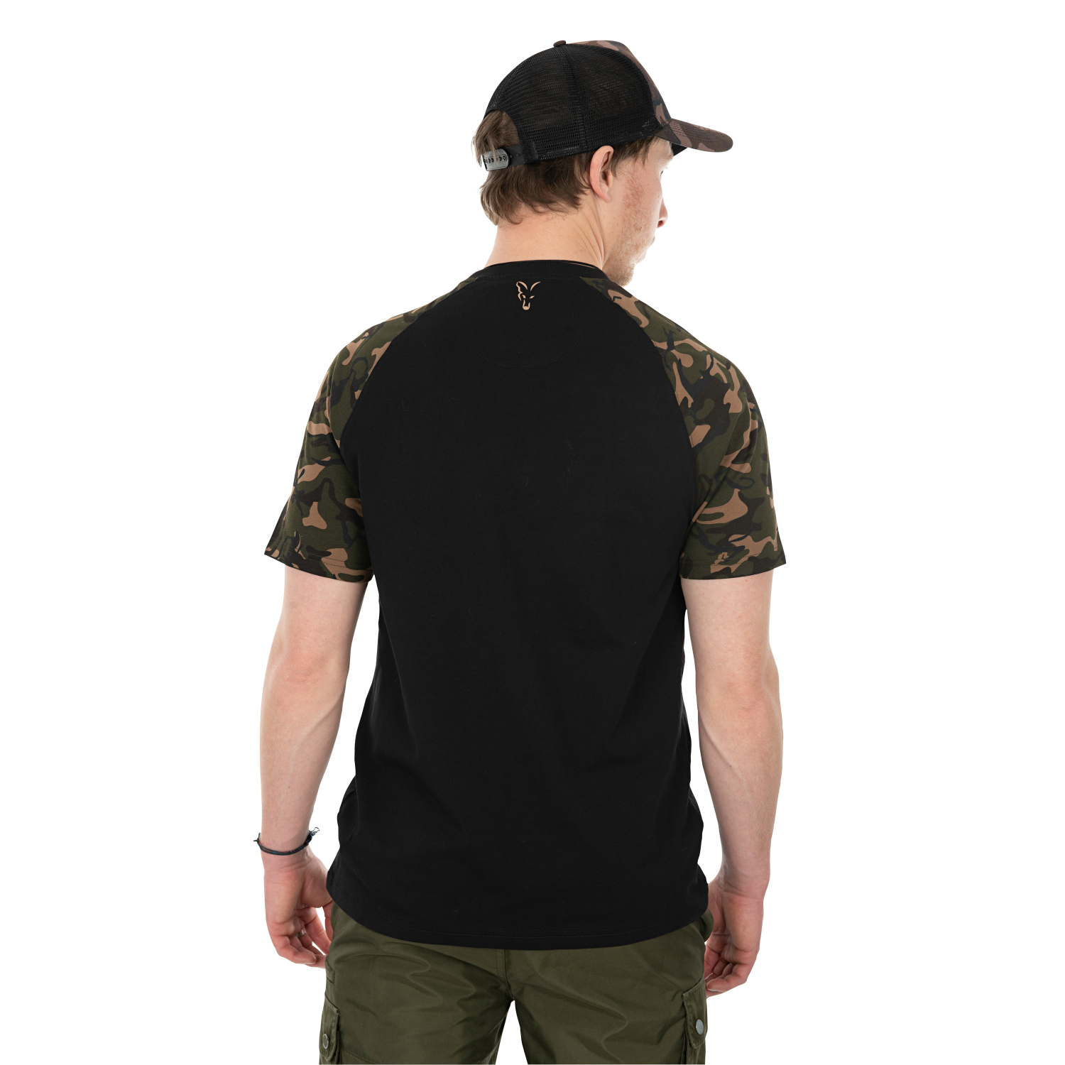 Fox Carp Herren Raglan T-Shirt (black/camo) 