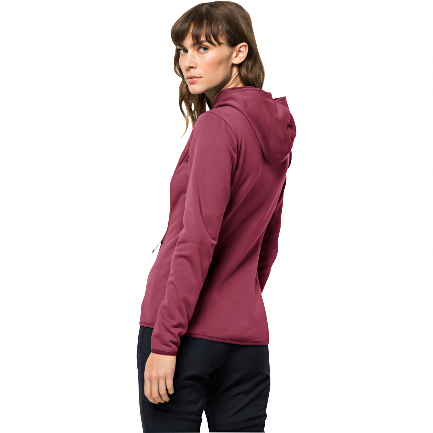 Jack Wolfskin Damen Jacke Baiselberg Hooded Fz (sangria red) 