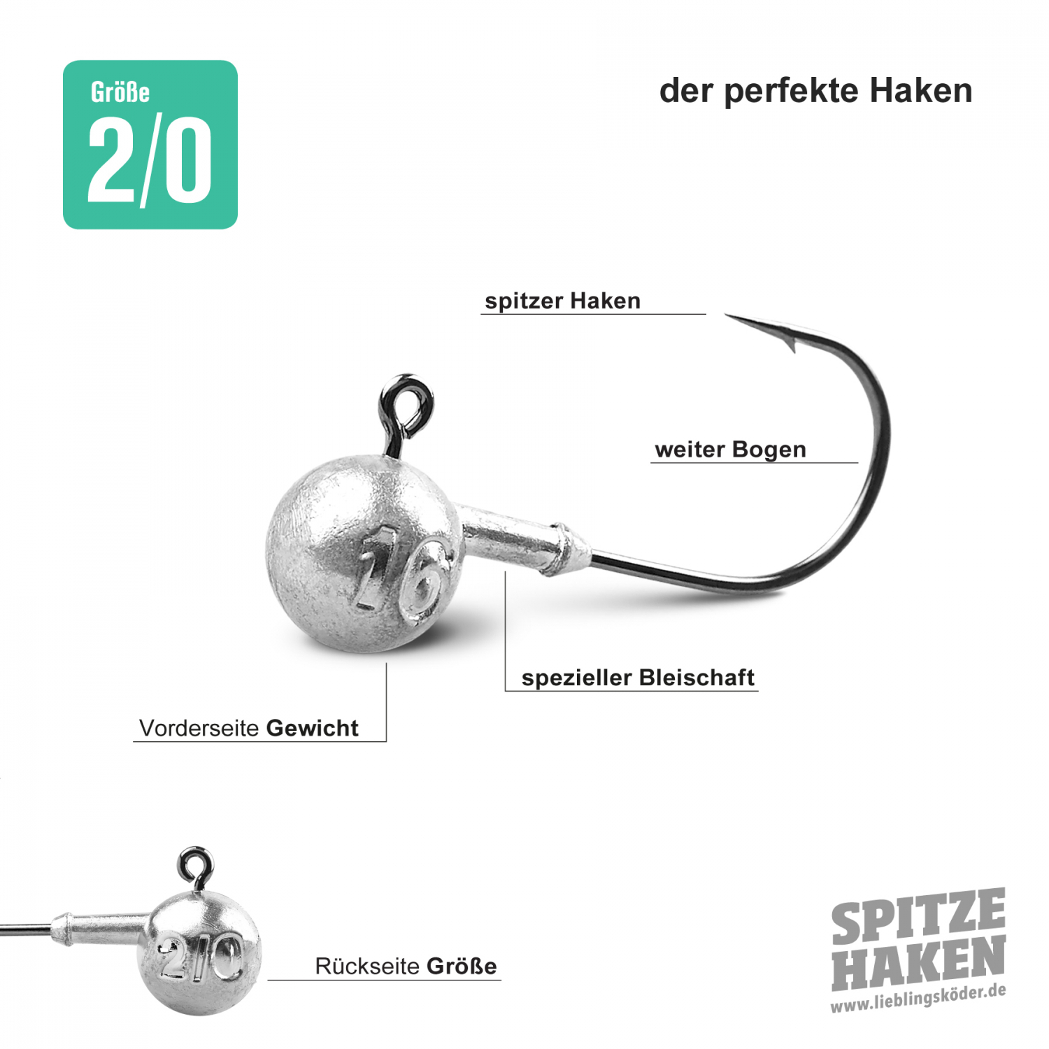 Lieblingsköder Angelhaken Spitze (2/0) 
