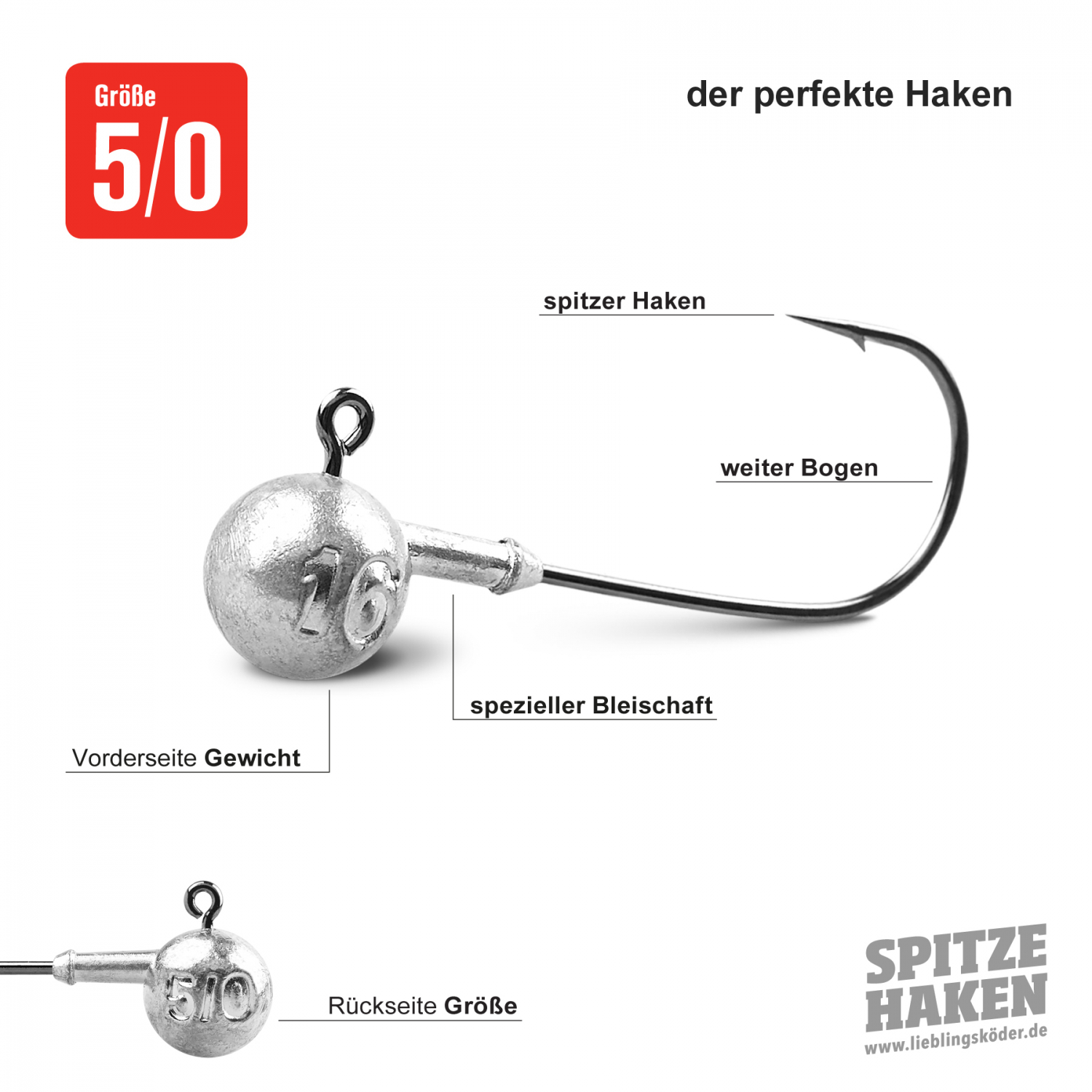 Lieblingsköder Angelhaken Spitze (5/0) 
