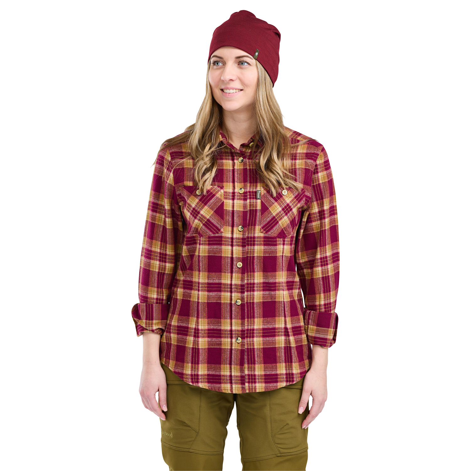 Pinewood Damen Bluse Felicia Flanell (Rost) 