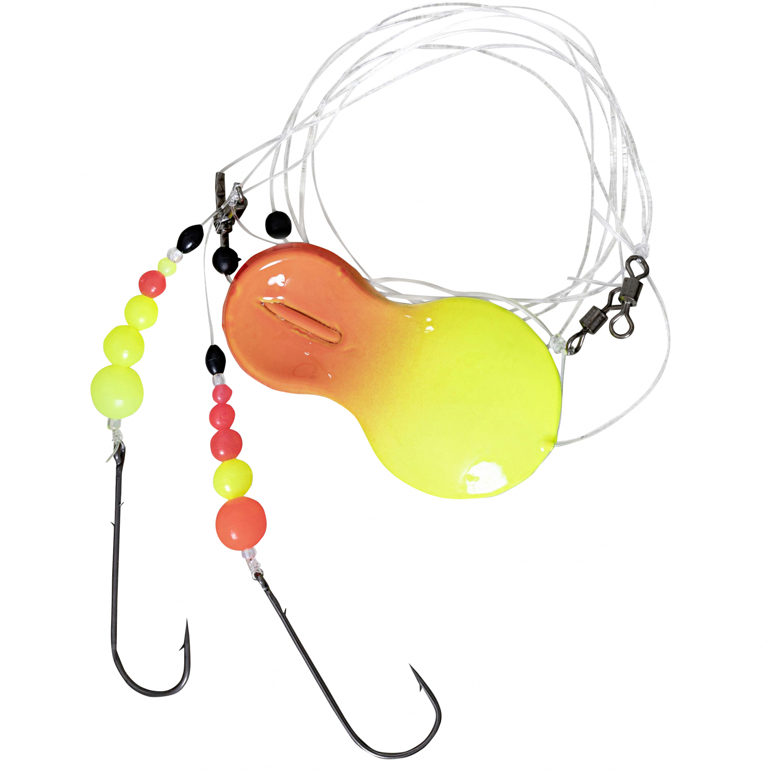 Zebco Buttsystem Inline RFT Flatty Rig (orange / gelb) 