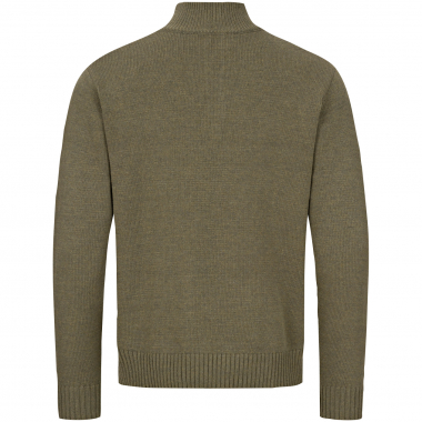 Blaser Herren Woll Halfzip Sweater - oliv