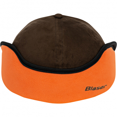 Blaser Suede Blaze Orange Insulated Kappe, mit Ohrenwärmern (Dunkelbraun)