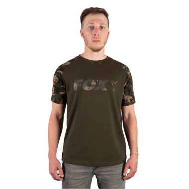 Fox Carp Herren Chest Print T-Shirt (Black/Camo)