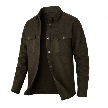 Il Lago Lodenhemd Forest Core Herren (Oliv/Braun)