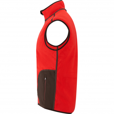 il Lago Prestige Teddyfleece-Weste Herren (Braun/Rot)