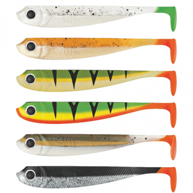 Lieblingsköder Gummifisch Barschköder (6 cm, Mixpaket Natural/Firetail)