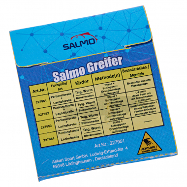 Salmo Greifer Vorfachhaken Bienenmade (60 cm)