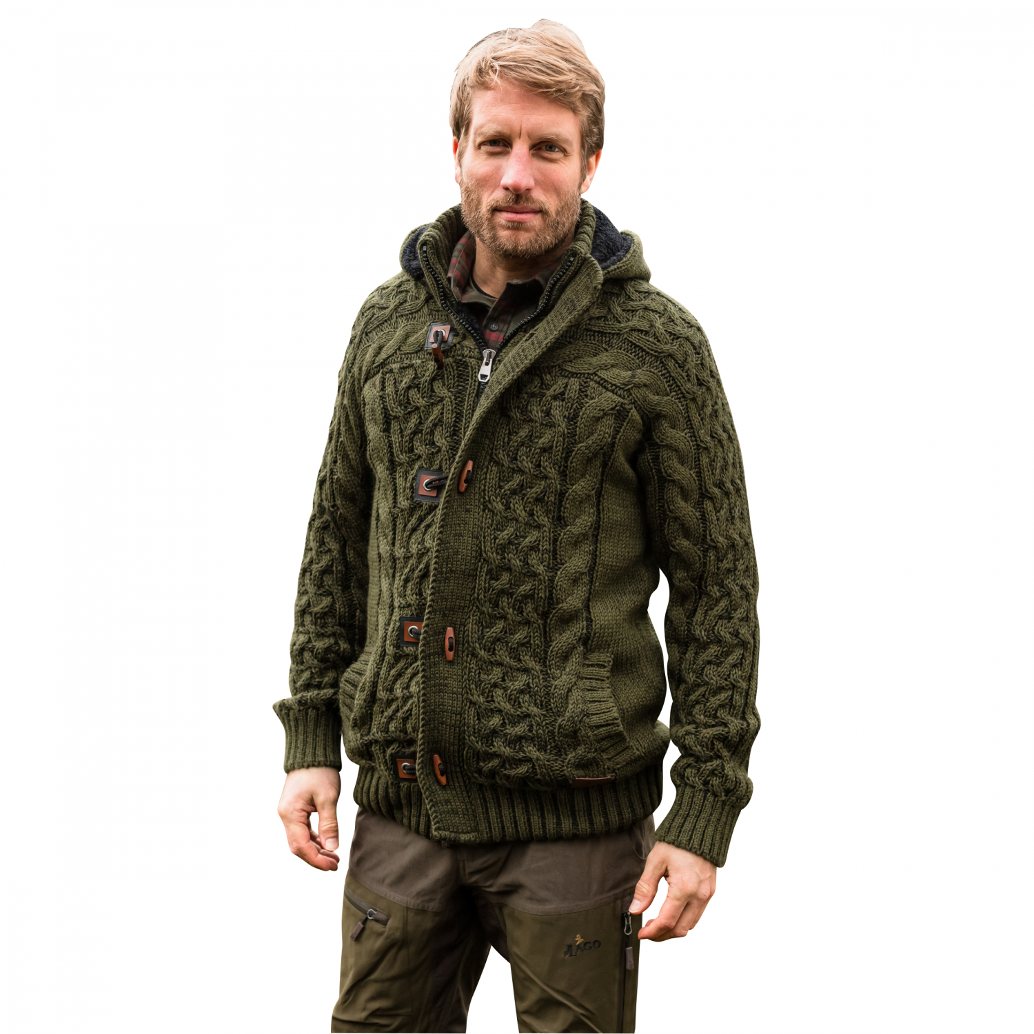CIT Herren Winter Strickjacke (mit Kapuze) 