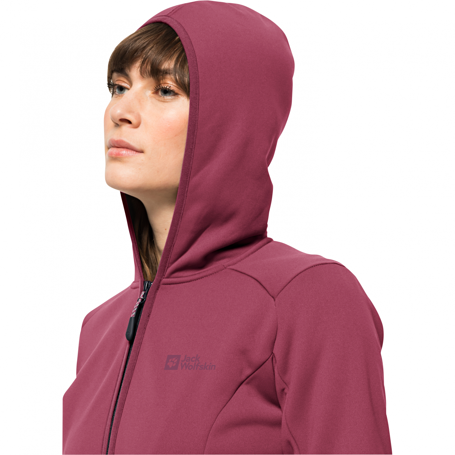 Jack Wolfskin Damen Jacke Baiselberg Hooded Fz (sangria red) 