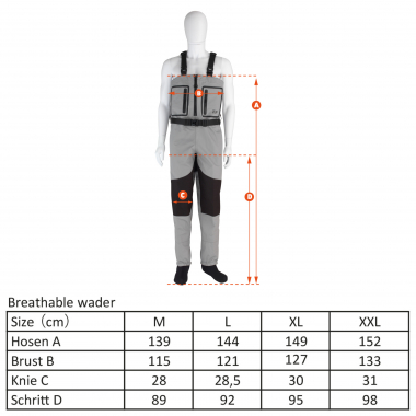 Daiwa Herren D-Vec Breathable Zipped Waders