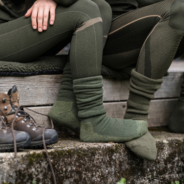 Deerhunter Woll Socken Deluxe, lang (Grape Leaf)