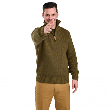 Pinewood Herren Strick Sweater Philip (Olive Green)