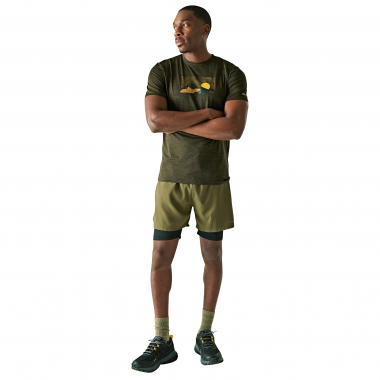 Regatta Fingal T-Shirt mit Graphic-Print Herren (Dark Khaki Marl)