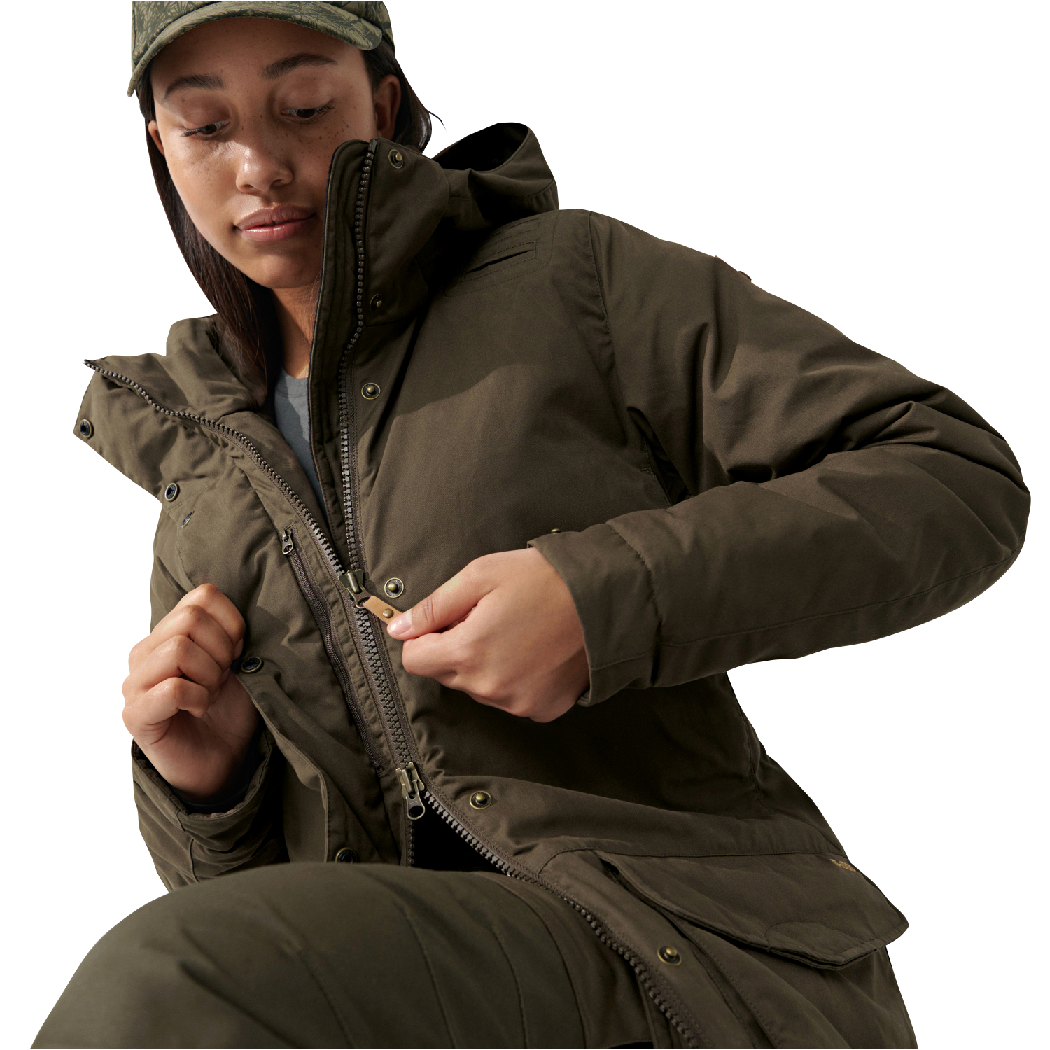 Fjäll Räven Damen Jacke Högvilt (Dark Olive) 