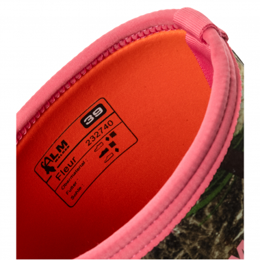 Almwalker Neoprenstiefel Fleur Damen (Schwarz/Camouflage/Pink)