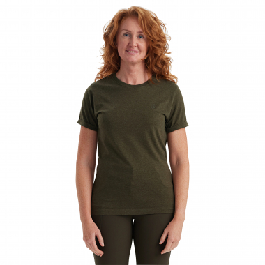 Deerhunter 2er-Pack Ladies Basis T-Shirts Damen (Adventure Green Melange, Grey Melange)