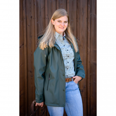 il Lago Sie Damen Bluse Hirschlein (oliv)