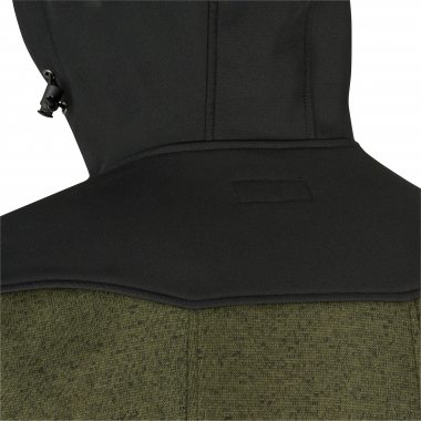 Il Lago Strickfleece-/Softshell-Jacke Wildland Herren (Oliv/Schwarz)
