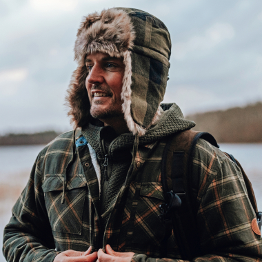 Pinewood Herren Pile Overshirt (Dunkelgrün)