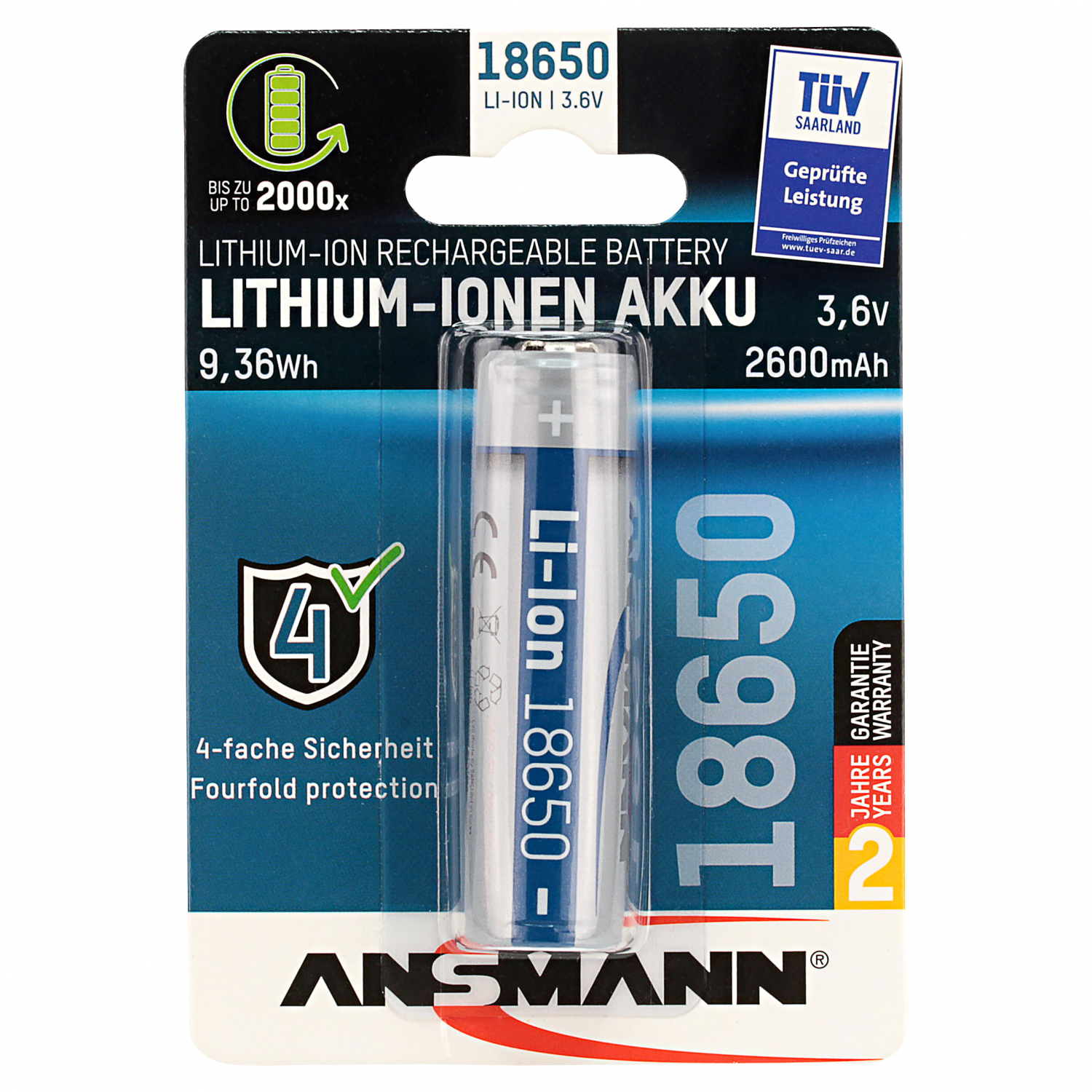 Ansmann Li-Ion-Akku (18650) 