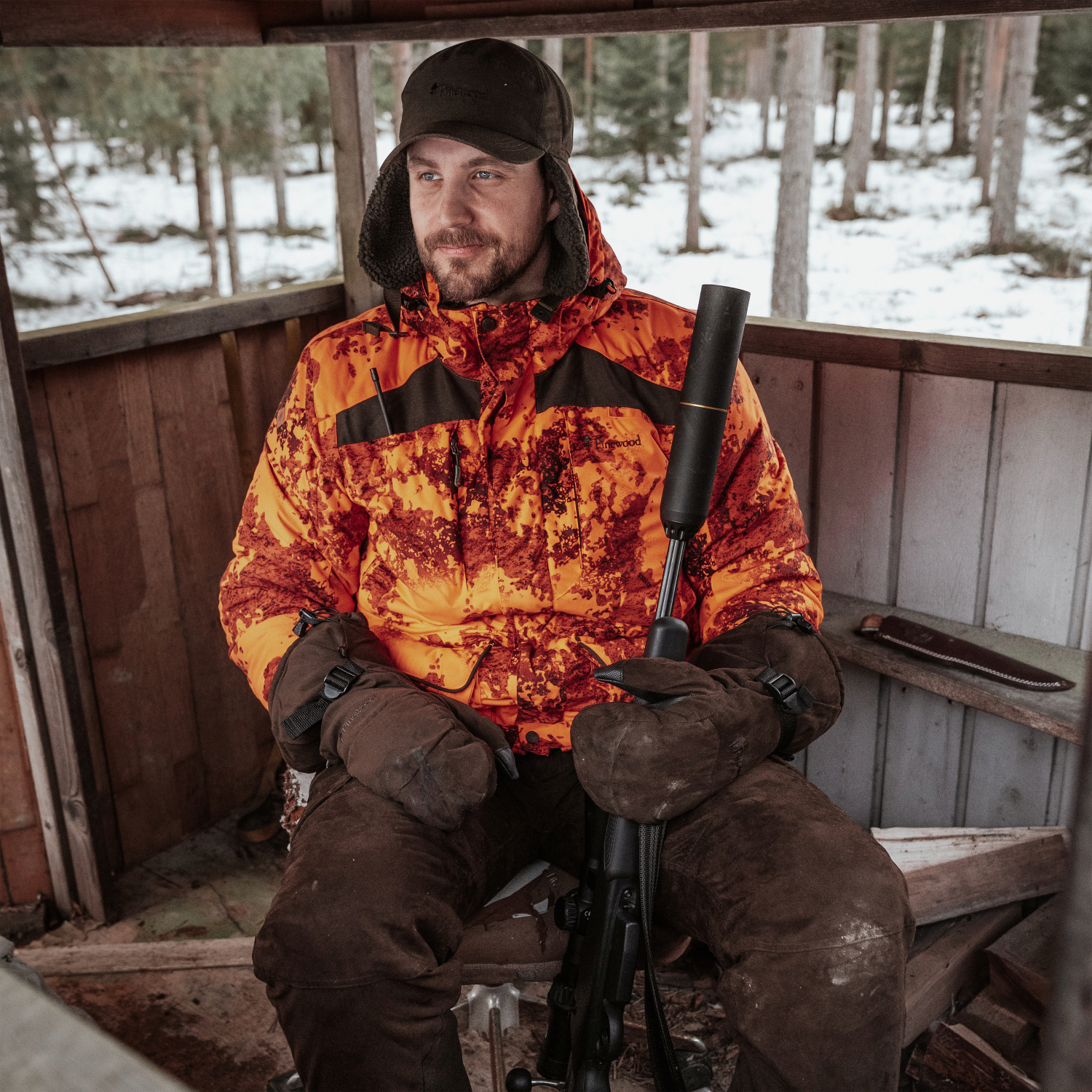 Il Lago Elegante Fleecejacke Herren Parka Gassi Jacke Winter