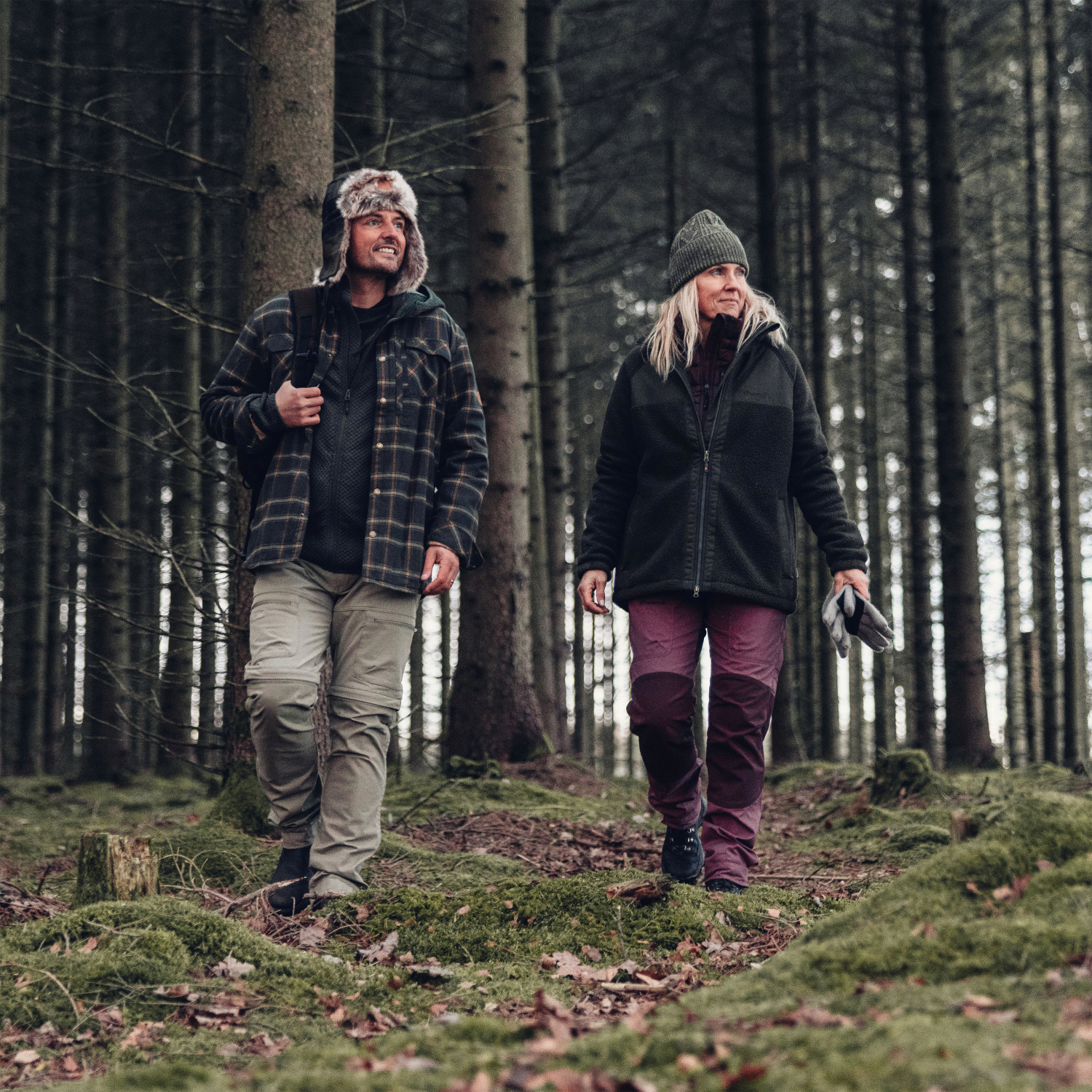 Pinewood Herren Pile Overshirt (Dunkelgrün) 
