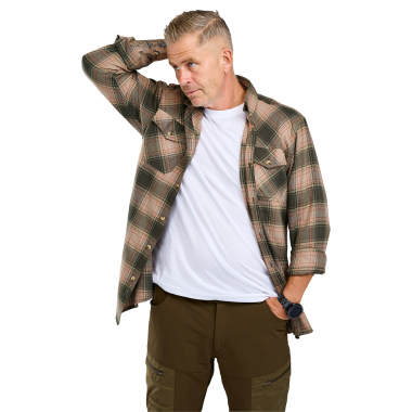 Pinewood Finnveden Forest Flannel Shirt Herren (Olive/D.Green)