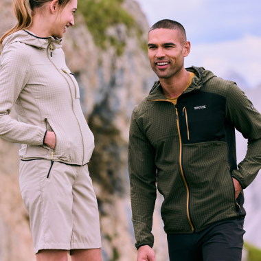 Regatta Alven Fleecejacke Herren (Dark Khaki/Black)