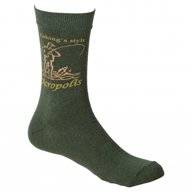 Acropolis Fishing's Style Socks Unisex (Olive/Green)