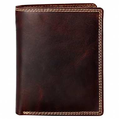 Akah Big Five Wallet, Portrait (Brown)
