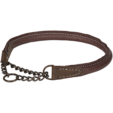 Akah Olive leather neck (round stitched)