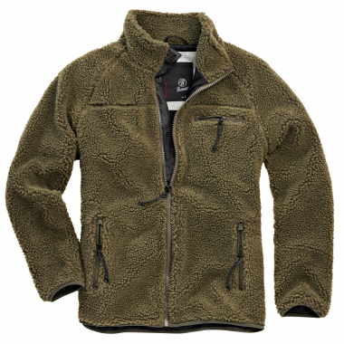 Brandit Men's Teddy Fleece Jacket (olive)