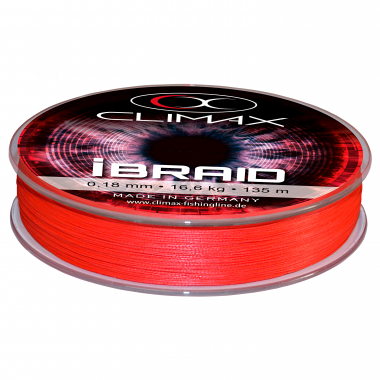 Climax Fishing Line iBraid (fluo red, 135 m)