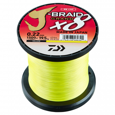Daiwa Fishing Line J-Braid Grand X8 (yellow, 1.350 m)