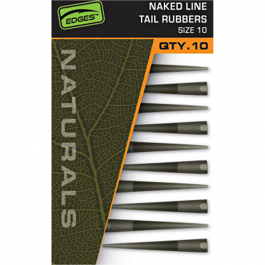 Fox Carp EDGES™ Naturals Naked Line Tail Rubbers - Size 10